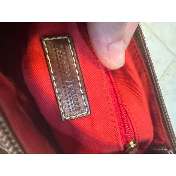 Dooney & Bourke Small East West Slouch‎ Suede Shoulder Bag Camel Brown - Picture 10 of 14